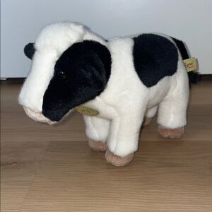 Miyoni Tots Black & White Plush Cow Stuffed Animal